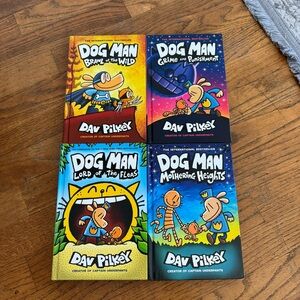 Dogman Book Bundle of 4 Hard Cover Dav Pilkey